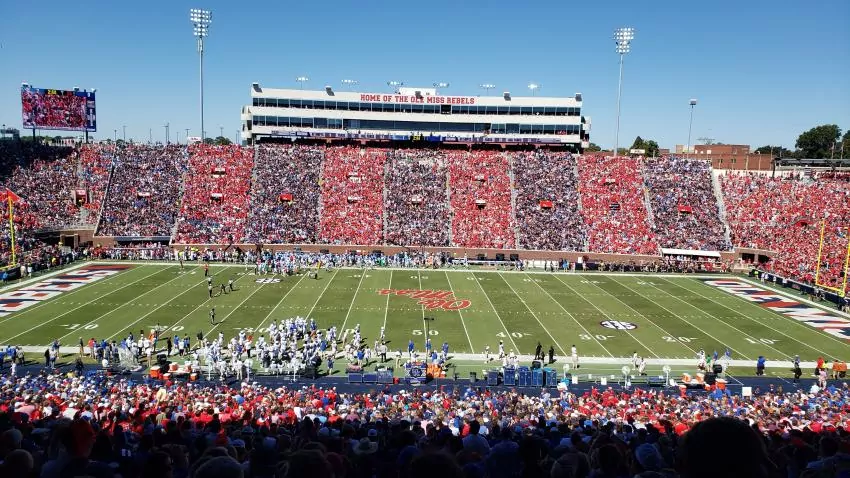 Fans did a great job of striping the stands.