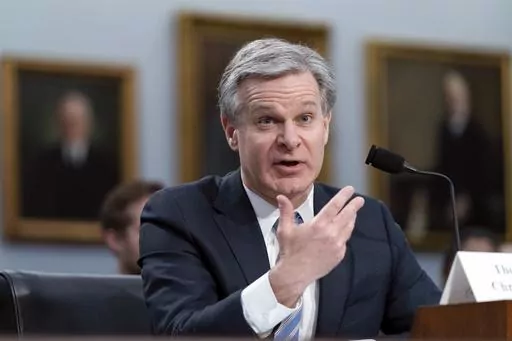 FBI Director Christopher Wray testifies before the House Appropriations subcommittee Commerce, Justice, Science, and Related Agencies budget hearing for Fiscal Year 2024, on Capitol Hill in Washington, April 27, 2023. The years-long feud between congressional Republicans and the FBI is reaching a new level of rancor. Lawmakers are preparing a resolution to hold FBI director Christopher Wray in contempt of Congress. House Oversight Committee chairman James Comer has scheduled a vote on the contem