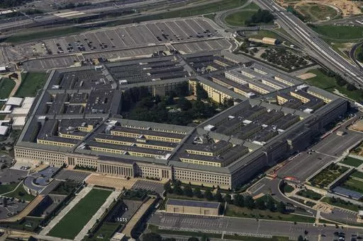 The Pentagon is seen on Sunday, Aug. 27, 2023, in Washington. The U.S. military on Thursday, Oct. 5, shot down a Turkish drone that had come in too close to U.S. troops on the ground in Hasakah, Syria, a U.S. official told The Associated Press. The official said the drone had been flying in an “unsafe” and “unsychronized” manner. (AP Photo/Carolyn Kaster, File)