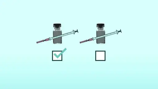 What can employers do if workers avoid COVID-19 vaccines? (AP Illustration/Peter Hamlin)