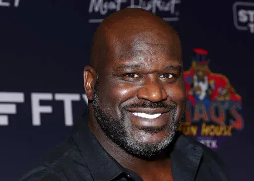Host Shaquille O'Neal attends Shaq's Fun House on Friday, Feb. 11, 2022, at the Shrine Auditorium and Expo Hall in Los Angeles. (Photo by Mark Von Holden/Invision/AP)