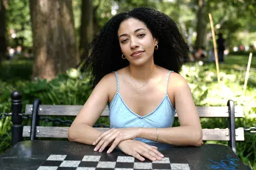 Juliana Pache poses for a photo in Washington Square Park in New York, Tuesday, July 16, 2024. (AP Photo/Pamela Smith)