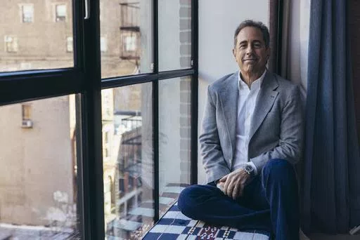 Jerry Seinfeld poses for a portrait to promote the film "Unfrosted" on Tuesday, April 16, 2024, in New York. (Photo by Victoria Will/Invision/AP)