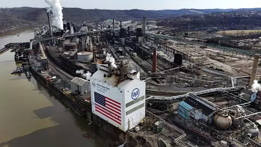 The United States Steel Mon Valley Works Clairton Plant in Clairton, Pa., is shown on Feb. 26, 2024. President Biden and Donald Trump agree on essentially nothing, from taxes and climate change to immigration and regulation. Yet on trade policy, the two presumptive presidential nominees have embraced surprisingly similar approaches. (AP Photo/Gene J. Puskar, File)