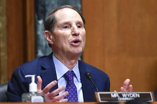 Sen. Ron Wyden, D-Ore., speaks during a Senate Finance Committee hearing on Oct. 19, 2021, on Capitol Hill in Washington. Child welfare officials in Oregon will stop using an algorithm to help decide which families are investigated by social workers, opting instead for an entirely new process that officials said will make more racially equitable decisions. Wyden said he had long been concerned about the algorithms used by his state’s child welfare system and reached out to the department again
