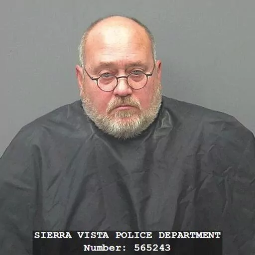 This 2016 photo provided by the Sierra Vista, Ariz., Police Department shows David Frodsham. Frodsham pleaded guilty to sex abuse charges in 2016 and is serving a 17-year sentence. But records reviewed by the AP show that the U.S. Army and the state of Arizona missed or ignored multiple red flags over more than a decade, which allowed Frodsham to allegedly abuse his adopted son and other children for years, all the while putting national security at risk. (Sierra Vista Police Department via AP)