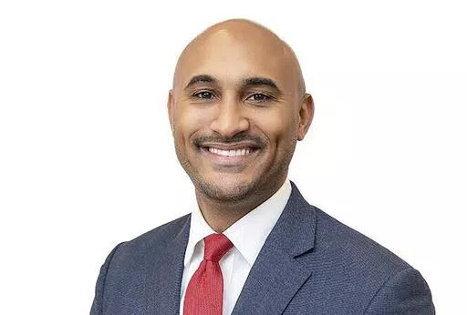 In this image provided by the Figures for Congress campaign, Shomari Figures poses for a photo. Voters in a new Alabama congressional district at the center of an ongoing legal and political dispute will return to the polls Tuesday, April 16, 2024, to select the nominees in a U.S. House contest. Figures and Anthony Daniels, the state House Minority Leader, will compete for the Democratic nomination in Alabama's 2nd Congressional District after neither candidate received the vote majority needed 