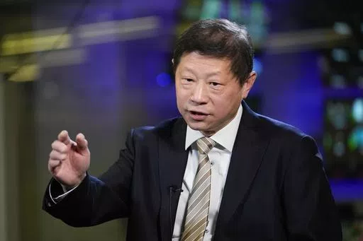 Wu Jianmin speaks during an interview with the Associated Press, Thursday, April 11, 2024, in Washington. American officials say foreign countries like Iran and China intimidate, harass and sometimes plot violence against political opponents and activists in the U.S. Jianmin, a former student leader in China’s 1989 pro-democracy movement, was targeted in 2020 by a group of protesters outside his home in Irvine, Calif. The harassment lasted more than two months. (AP Photo/Pablo Martinez Monsiva