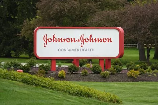 A sign for Johnson & Johnson Consumer Health is displayed in Flourtown, Pa., Friday, April 28, 2023. The Washington state attorney general announced a $149.5 million settlement Wednesday, Jan. 24, 2024, with drugmaker Johnson & Johnson, more than four years after the state sued the company over its role in the opioid addiction crisis. (AP Photo/Matt Rourke, File)