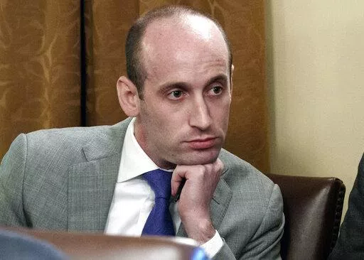 White House senior adviser Stephen Miller listens as President Donald Trump speaks during a cabinet meeting at the White House in Washington, June 21, 2018.  Miller, who served as a top aide to President Donald Trump, will appear Thursday before the congressional committee investigating the Jan. 6 insurrection. That's according to a person familiar with the matter. Miller was a senior advisor for policy during the Trump administration and a central figure in many of Trump’s policy decisions. (