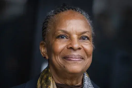 Former left-wing socialist minister Christiane Taubira visits an association which fight against domestic violence, in Nantes, western France, Monday, Jan. 10 2022. Christiane Taubira won Sunday Jan.30, 2022 the so-called Popular Primary, organized by left-wing supporters to unite their ranks before France's presidential election is held in two rounds on April 10 and 24. But the move already appears bound to fail: key contenders say they wouldn't respect the outcome because they don't respect th
