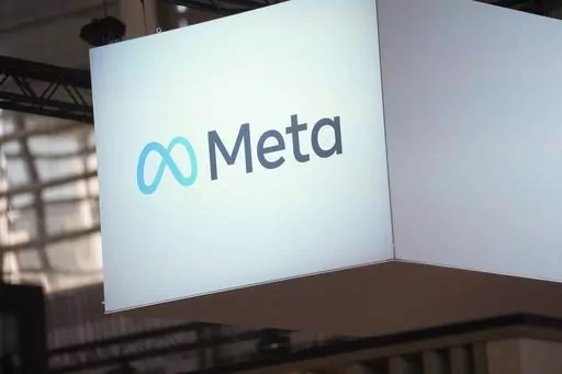The Meta logo is seen at the Vivatech show in Paris, France, June 14, 2023. Attorneys for Meta Platforms and several of its current and former leaders, including founder Mark Zuckerberg, are asking a Delaware judge to dismiss a shareholder lawsuit alleging the company has deliberately failed to protect users of its social media platforms from human trafficking and child sexual exploitation. (AP Photo/Thibault Camus, File)