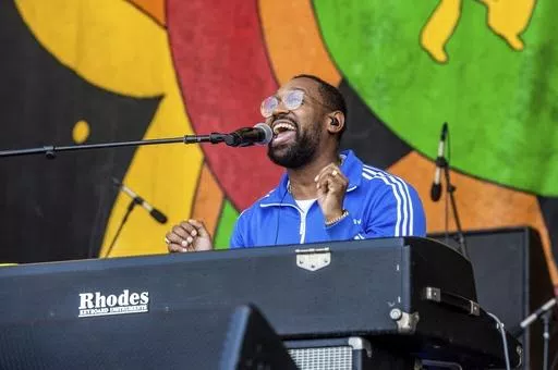 PJ Morton performs at the New Orleans Jazz and Heritage Festival, April 26, 2019, in New Orleans. Morton comes home with a new album and memoir dropping soon amid a Saturday afternoon performance May 4, 2024, at the New Orleans Jazz & Heritage Festival, which nears the end of an eight-day run. (Photo by Amy Harris/Invision/AP, File)