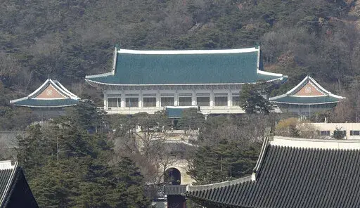 The presidential Blue House is seen in Seoul, South Korea on March 10, 2017. South Korea’s incoming president Yoon Suk Yeol said Sunday, March 20, 2022, he will abandon the mountainside presidential palace of Blue House and establish his office at the Defense Ministry compound in central Seoul to better communicate with the public. (AP Photo/Lee Jin-man, File)