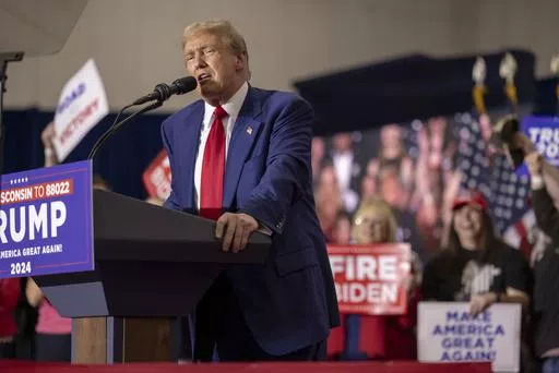 Republican presidential candidate former President Donald Trump speaks, April 2, 2024, at a rally in Green Bay, Wis. (AP Photo/Mike Roemer, File)