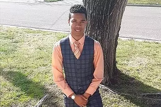 This April 21, 2019, photo provided by Sarah Harrison shows Cedric Lofton of Wichita, Kan.  A Kansas prosecutor, Sedgwick County District Attorney Marc Bennett, says Tuesday, Jan. 18, 2022, he can't file charges over the death of  Lofton, a Black 17-year-old who became unresponsive while being restrained after an altercation with staff at a Wichita juvenile center in September.   (Courtesy Sarah Harrison via AP)