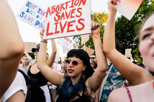 Abortion advocates rally outside the Supreme Court, June 24, 2022, in Washington. (AP Photo/Julia Nikhinson, File)