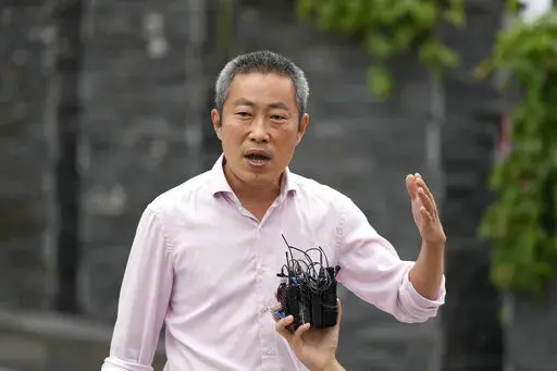 Peter Møller, attorney and co-head of the Danish Korean Rights Group, speaks during a news conference in Seoul, South Korea, Tuesday, Aug. 23, 2022. Dozens of South Korean adoptees who were sent to Danish parents as children in the 1970s and ‘80s have formally demanded Tuesday, Aug 23, 2022, the South Korean government investigate the circumstances surrounding their adoptions, which they say were corrupted by systemic practices that falsified or obscured children's origins. (AP Photo/Lee Jin-
