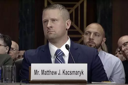 In this image from video from the Senate Judiciary Committee, Matthew Kacsmaryk listens during his confirmation hearing before the Senate Judiciary Committee on Capitol Hill in Washington, on Dec. 13, 2017. Kacsmaryk, a Texas judge who sparked a legal firestorm with an unprecedented ruling halting approval of the nation's most common method of abortion, Friday, April 7, 2023, is a former attorney for a religious liberty legal group with a long history pushing conservative causes. (Senate Judicia