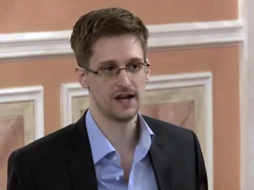 In this image made from video and released by WikiLeaks, former National Security Agency systems analyst Edward Snowden speaks in Moscow, Oct. 11, 2013. (AP Photo, File)