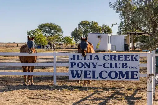 The Pony Club grounds in Julia Creek, a rural Queensland town with a population 500, Australia, Aug, 1, 2024. (Jo Thieme/ McKinlay Shire Council via AP)