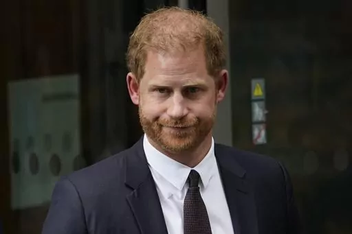 Prince Harry leaves the High Court after giving evidence in London, Tuesday, June 6, 2023. A judge ordered Prince Harry on Monday, Dec. 11, 2023, to pay nearly 50,000 pounds (over $60,000) in legal fees to the publisher of the Daily Mail tabloid for failing to knock out its defense in a libel lawsuit. (AP Photo/Alberto Pezzali, File)