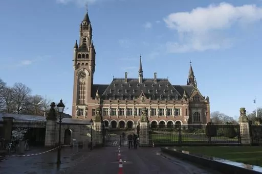 A view of the Peace Palace, which houses the International Court of Justice, or World Court, in The Hague, Netherlands, on Jan. 26, 2024. The United Nations' highest court opens historic hearings Monday, Feb. 19, 2024, into the legality of Israel's 57-year occupation of the West Bank and east Jerusalem, plunging the 15 international judges back into the heart of the decades-long Israeli-Palestinian conflict. (AP Photo/Patrick Post, File)