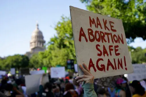 Demonstrators march and gather near the state capitol following the Supreme Court's decision to overturn Roe v. Wade, Friday, June 24, 2022, in Austin, Texas.  On Friday, July 8, The Associated Press reported on stories circulating online incorrectly claiming herbs including pennyroyal, mugwort and parsley are viable alternatives to abortion. Experts strongly warn against trying to self-manage an abortion using any herbs, as many of these alleged remedies not only do not work but are dangerous o