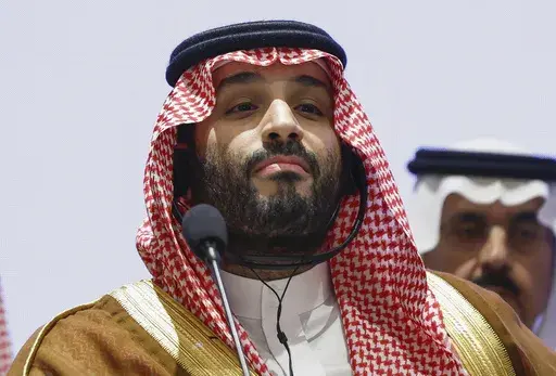 Saudi Arabian Crown Prince Mohammed bin Salman Al Saud attends an event on the day of the G20 summit in New Delhi, Sept. 9, 2023. (AP Photo/Evelyn Hockstein, Pool, File)