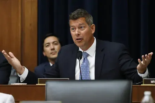 Rep. Sean Duffy, R-Wis., speaks during a hearing July 18, 2018, on Capitol Hill in Washington. President-elect Donald Trump has nominated Duffy to be Transportation Secretary. (AP Photo/Jacquelyn Martin, File)