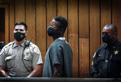 Cleotha Abston appears in Judge Louis Montesi courtroom for his arraignment on Tuesday, Sept. 6, 2022 in Memphis, Tenn.   Abston has been charged with kidnapping and murdering jogger Eliza Fletcher.  (Mark Weber/Daily Memphian via AP)