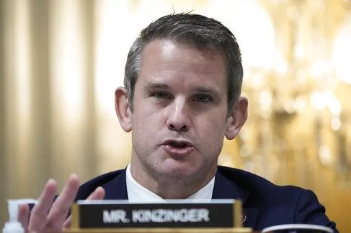 Rep. Adam Kinzinger, R-Ill., speaks as the House select committee investigating the Jan. 6 attack on the U.S. Capitol Hill in Washington on Dec. 19, 2022. The Open Field, a Penguin Random House imprint overseen by Maria Shriver, announced Tuesday that Kinzinger’s “Renegade: My Life in Faith, the Military, and Defending America from Trump’s Attack on Democracy” is scheduled for on release Oct. 17. (AP Photo/Jacquelyn Martin, File)