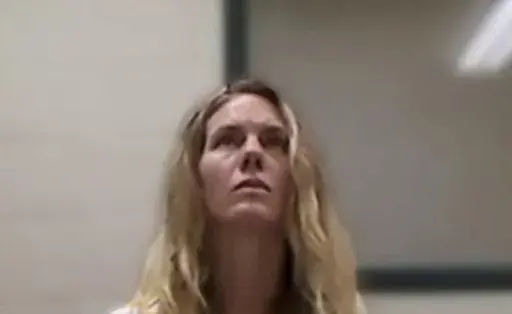 This image from video provided by the Utah State Courts shows Ruby Franke, during a virtual court appearance, Friday, Sept. 8, 2023 in St. George, Utah. (Utah State Courts via AP, File)
