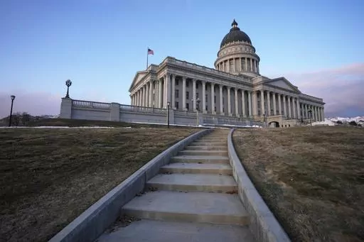 The Utah State Capitol is shown on March 3, 2023, in Salt Lake City. Adult entertainment industry lobbyists have filed a lawsuit on Wednesday against a new Utah law requiring porn sites implement age verification mechanisms to block minors from accessing sexually explicit materials. (AP Photo/Rick Bowmer, File)