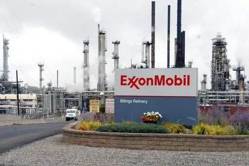 Exxon Mobil Billings Refinery sits in Billings, Mont. Exxon Mobil’s scientists were remarkably accurate in their predictions about global warming, even as the company made public statements that contradicted its own scientists' conclusions, a new study says. (AP Photo/Matthew Brown, File)