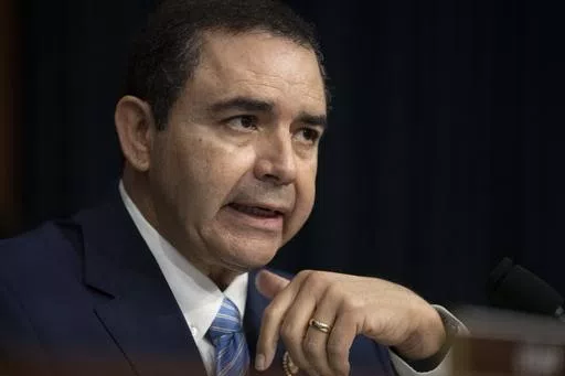 Rep. Henry Cuellar, D-Texas, speaks during a hearing of the Homeland Security Subcommittee of the House Committee on Appropriations with Homeland Security Secretary Alejandro Mayorkas on Capitol Hill, April 10, 2024, in Washington. In a statement released Friday, May 3, Cuellar denied any wrongdoing amid reports of pending indictments related to the former Soviet republic of Azerbaijan. (AP Photo/Mark Schiefelbein, File)