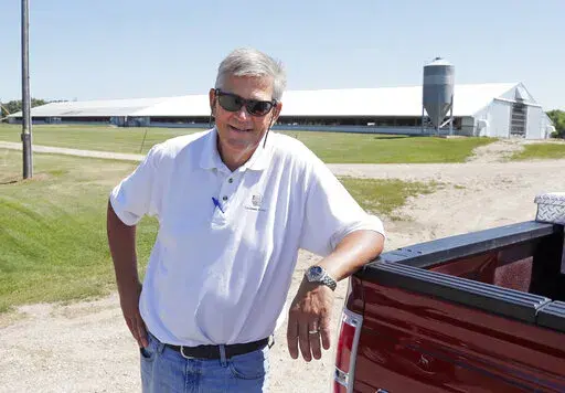 In this July 23, 2015 photo, Greg Langmo poses at one of his turkey farms near Litchfield, Minn. Nearly 7 million chickens and turkeys in 13 states have been killed this year after they contracted avian influenza, prompting officials and farmers to acknowledge that, despite their best efforts, stopping the disease from infecting poultry is proving to be incredibly difficult. State and federal officials remain hopeful that the disease won't spread as extensively as an outbreak in 2015 that result